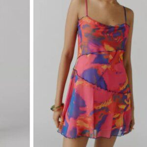 UO Moxie Mesh Mini Slip Dress size S